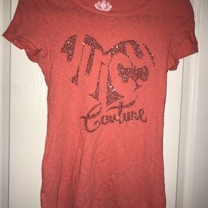 Juicy Couture Burnt Orange Jeweled Tee